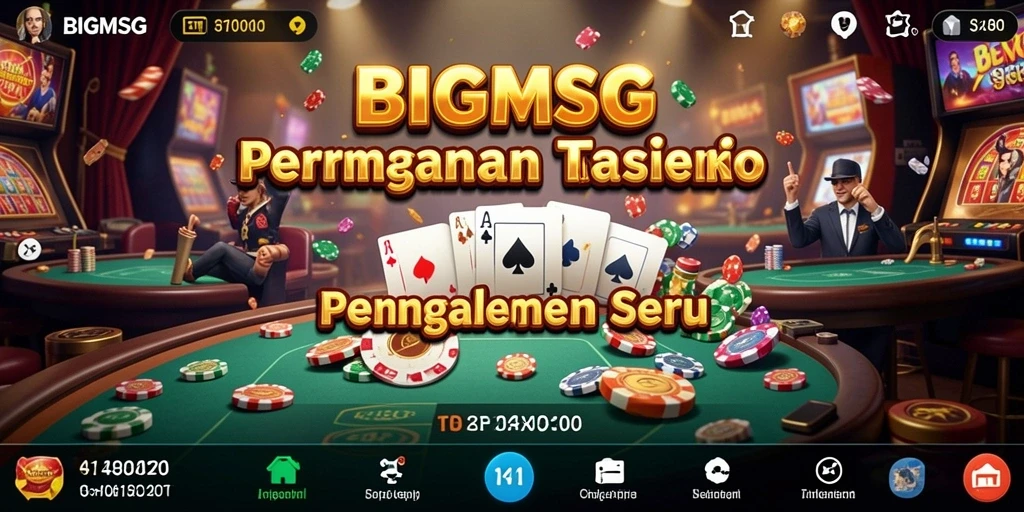Tampilan utama gameplay BIGMSG yang menarik dan penuh warna.
