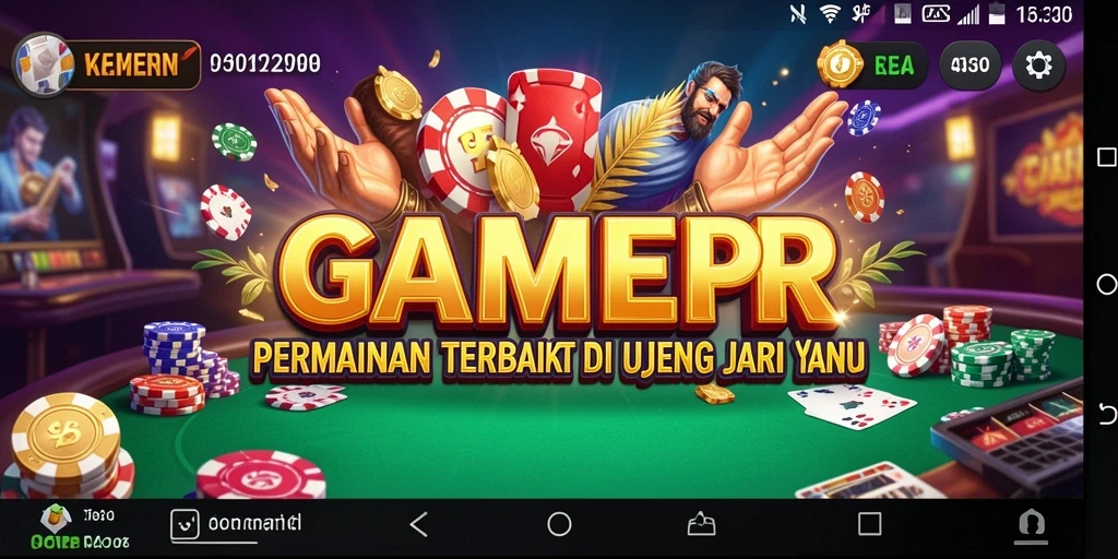 Screenshot menunjukkan antarmuka permainan Kasino yang menarik dan interaktif.