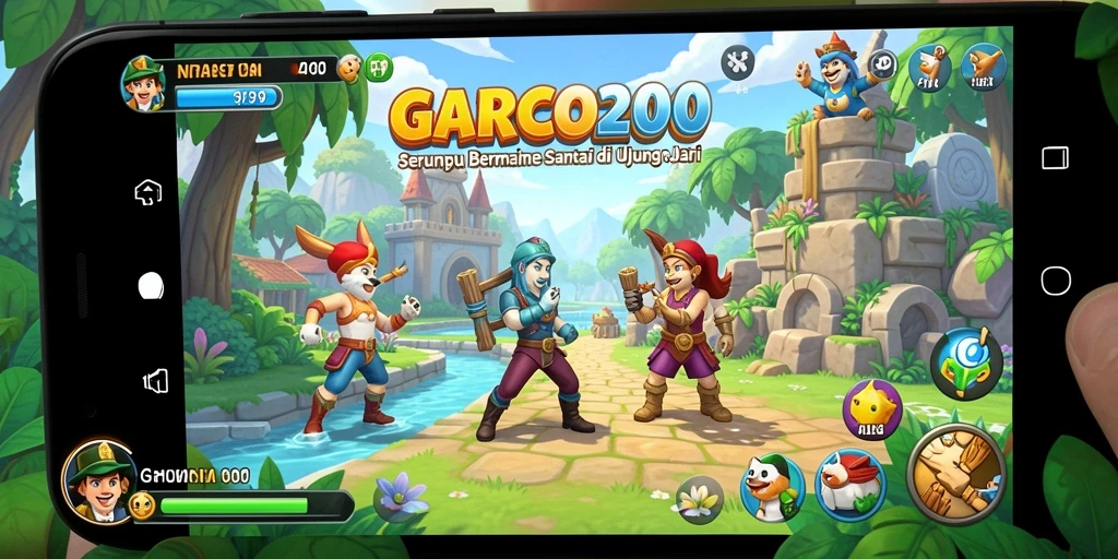 Tampilan gameplay yang cerah dan menarik dari GARCO200.