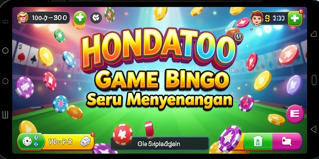 Tampilan gameplay menarik dari HONDATOTO dengan fitur Bingo yang seru.