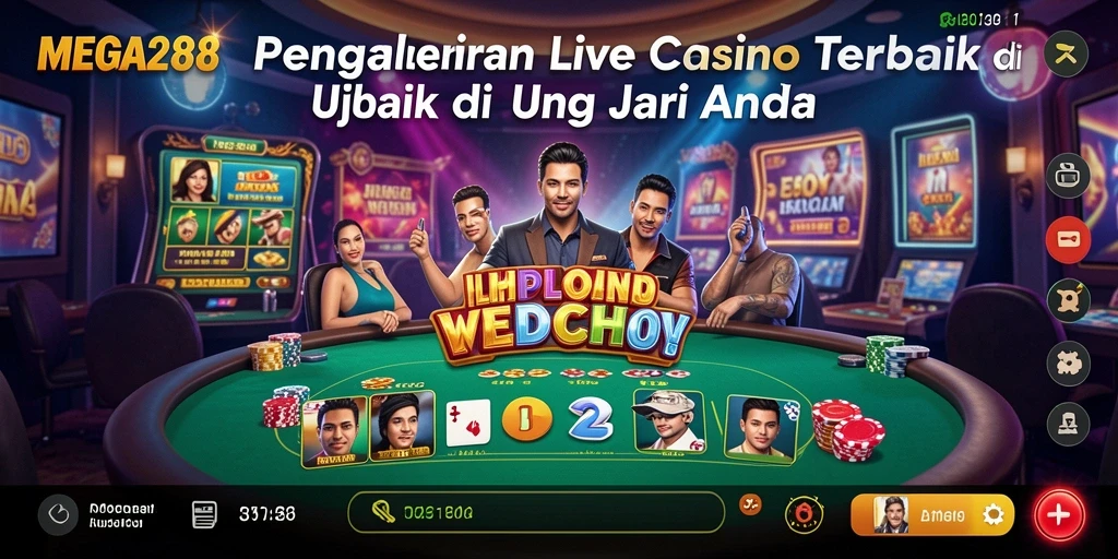 Tampilan gameplay Live Casino yang mengasyikkan di MEGA288.