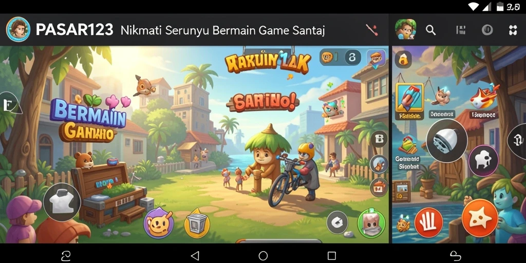 Tampilan gameplay PASAR123 yang mengasyikkan dan penuh warna.