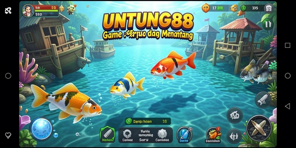 Tampilan gameplay UNTUNG88 yang menampilkan aksi memancing yang seru.