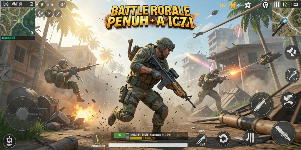 Gameplay seru dari VM108 dalam aksi Battle Royale.